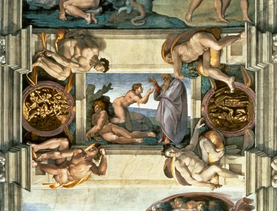 Sistine Chapel Ceiling: Creation of Eve, with four Ignudi from Michelangelo Buonarroti