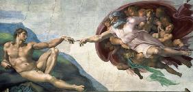 The Creation of Adam, Creation of Man - Michelangelo Buonarroti