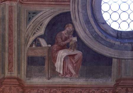 The Toilet, woman combing her hair, after Giotto from Nicolo & Stefano da Ferrara Miretto
