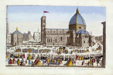 A View Of The Cathedral Church Of Florence And The Grand Procession Of The Host from 
