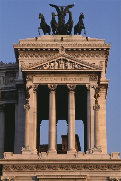 Detail of a monument of Victor Emmanuel II, designed by Giuseppe Sacconi (1854-1905) (photo)  from 
