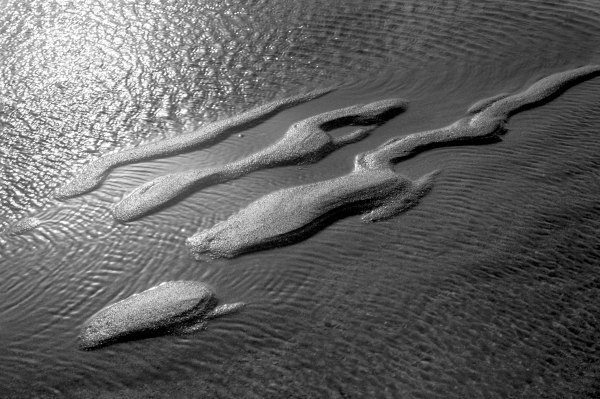 Sea and sand, Porbandar II (b/w photo)  from 