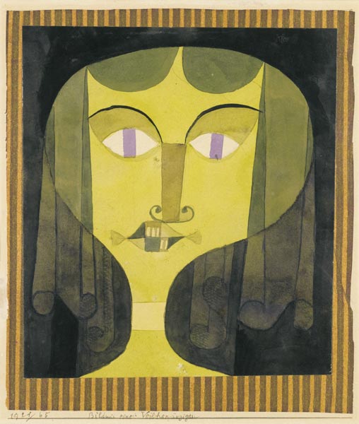 Portrait of a violet-eyed woman from Paul Klee