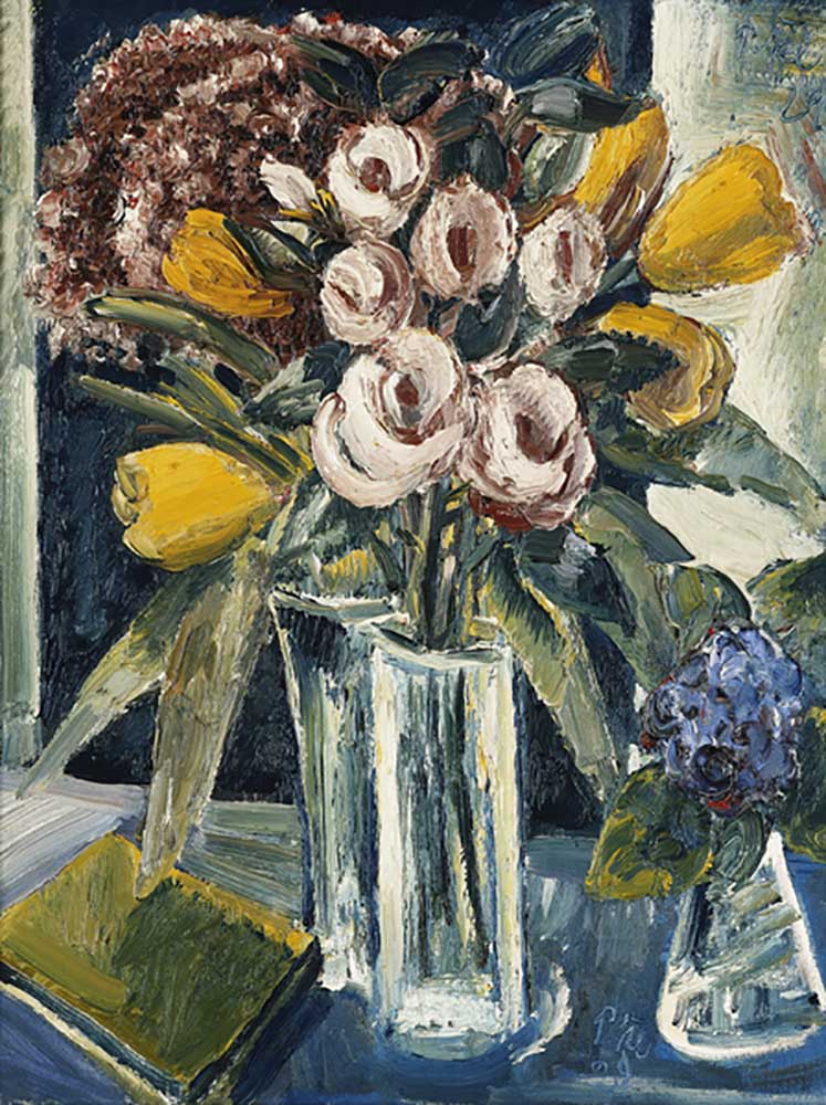 Still Life of Flowers; Stilleben mit Blumen, 1929 - Paul Kleinschmidt as  art print or hand painted oil.