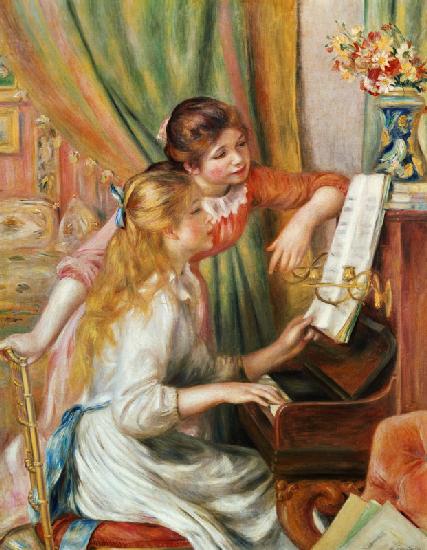 Two girls at the piano 1893