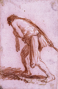 Study of a man who pulls a rope. from Rembrandt van Rijn