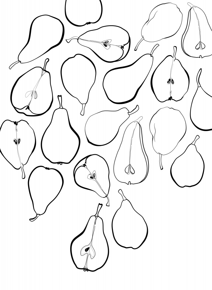 Line art pears from Rosana Laiz Blursbyai
