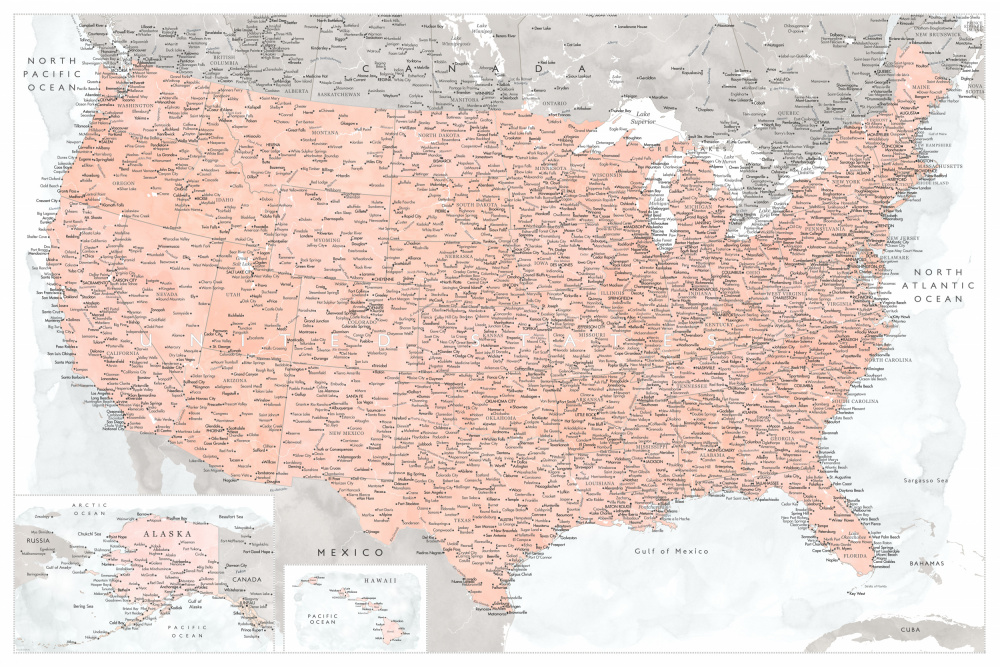 Highly detailed map of the United States, Lynette from Rosana Laiz Blursbyai