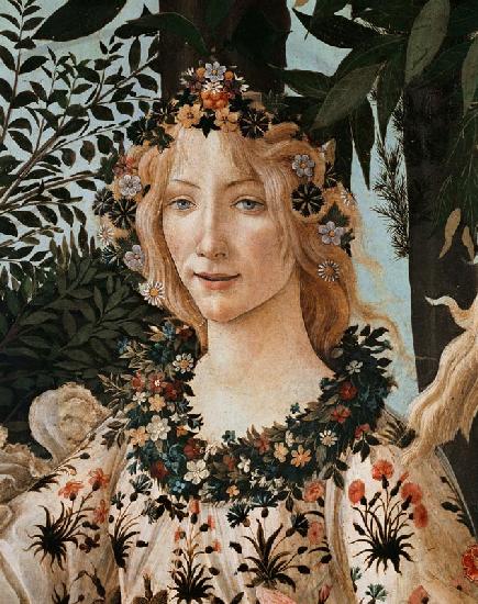 Detail of "The Spring": head of Flora.