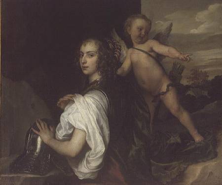 A Lady as Erminia, Attended by Cupid from Sir Anthonis van Dyck
