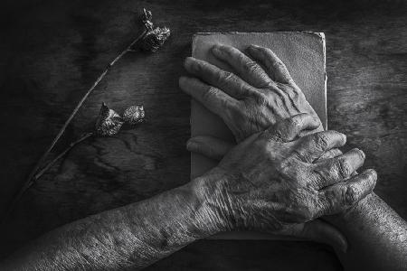 Old hands of my mother