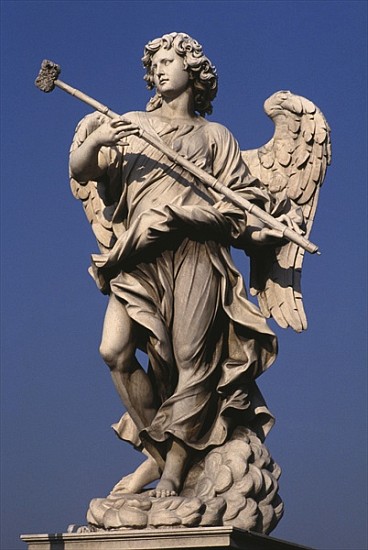 Statue of an angel holding a Passion instrument (colour photo) from (studio of) Giovanni Lorenzo Bernini