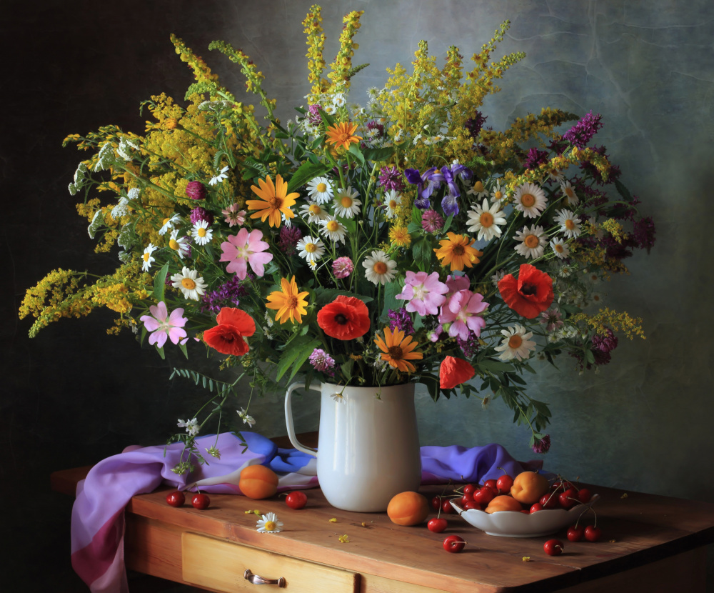 Still life with a bouquet of meadow flowers from Tatyana Skorokhod (Татьяна