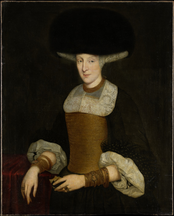 Portrait of a Richly Dressed Young Woman from Theodor Roos
