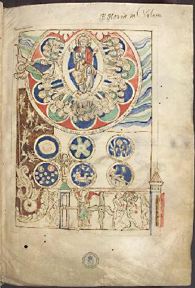 Miniature "Initium creaturae dei" from Liber Scivias by Hildegard of Bingen