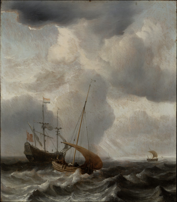 Stormy Sea with Ships from Willem van de Velde d. J.