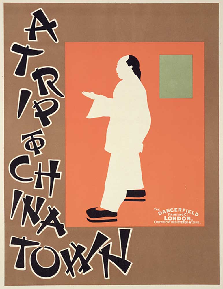 Reproduction of a poster advertising A Trip to China Town from William Nicholson