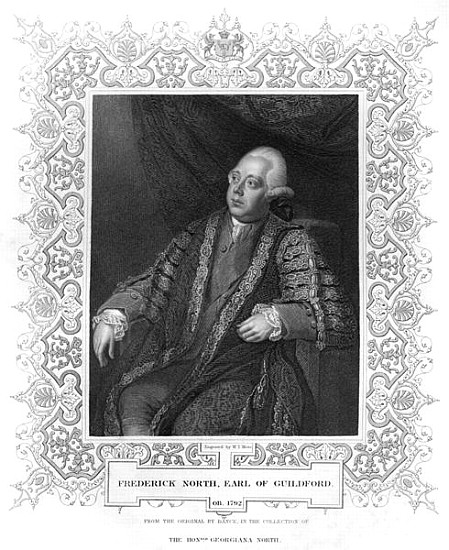 Portrait of Frederick North, Earl of Guildford from W.T. Mote